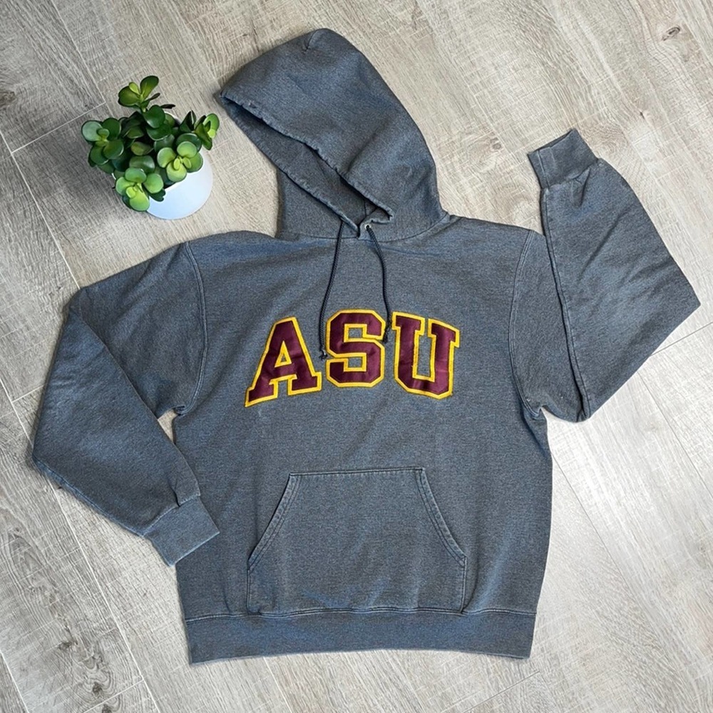 VINTAGE CHAMPION ASU Gray Sweatshirt Hoodie Men’s Size Medium
